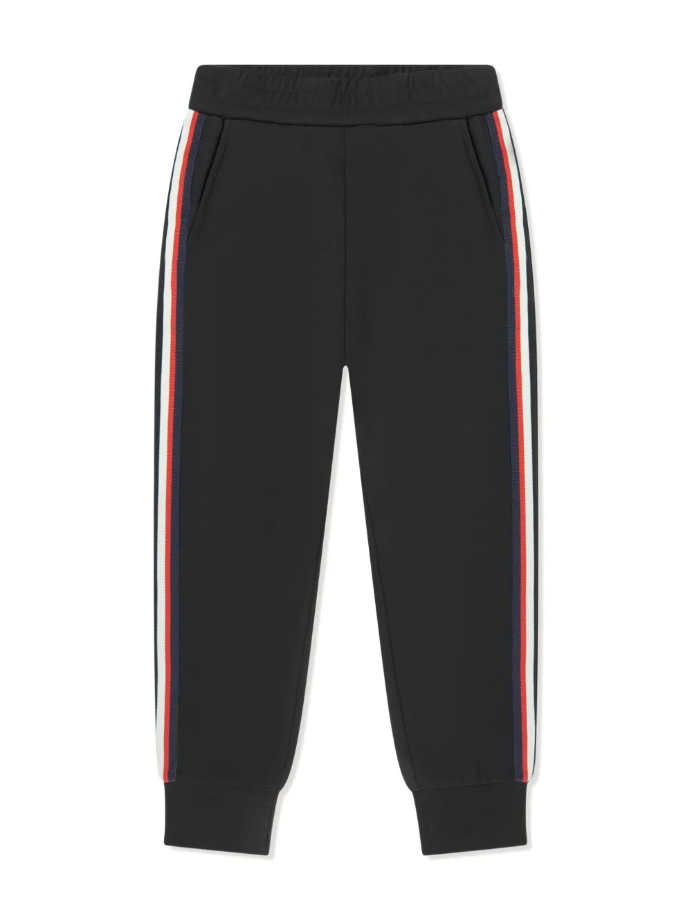 Moncler Enfant side-stripe track pants - Zwart