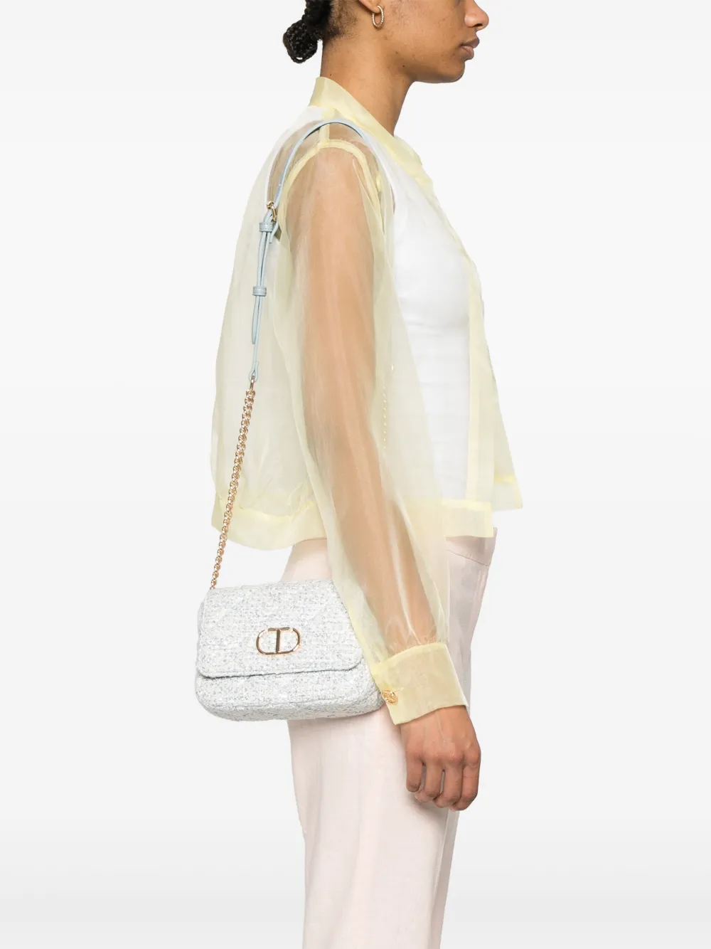 TWINSET Tweed crossbodytas Wit