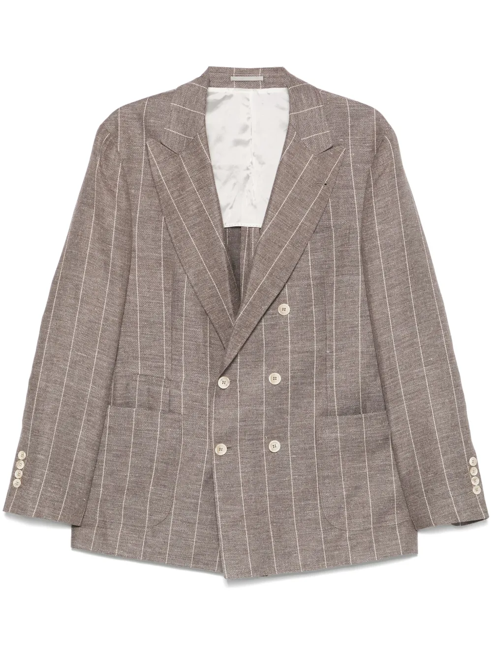 Brunello Cucinelli pinstriped blazer | Brown | Image 1