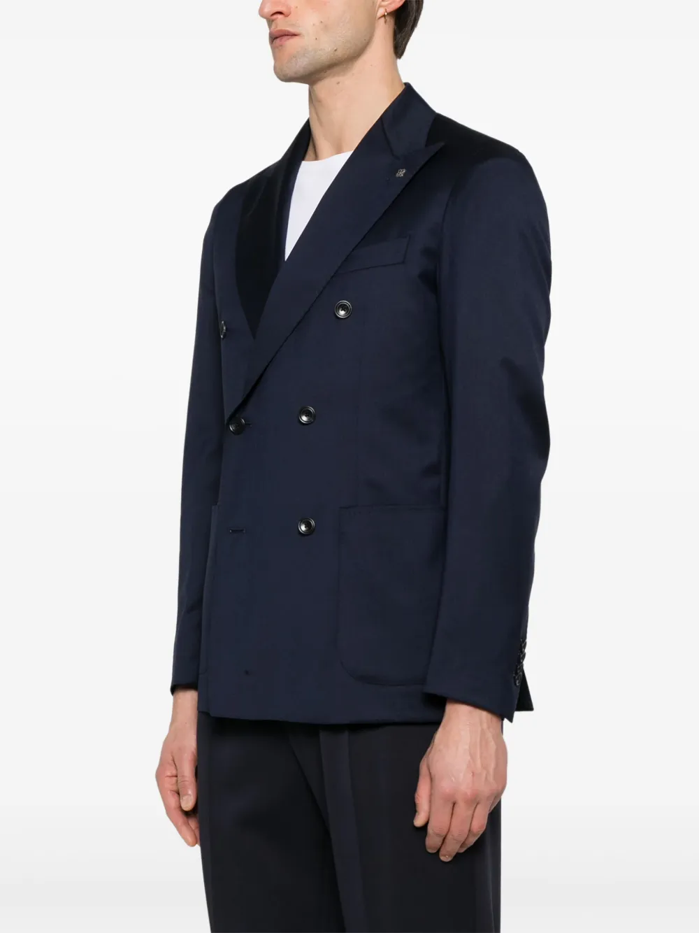 Tagliatore Wollen blazer Blauw