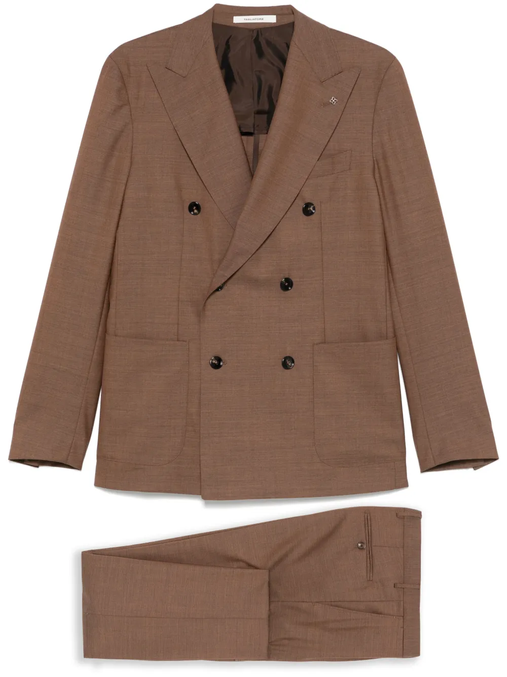Tagliatore wool suit | Brown | Image 1