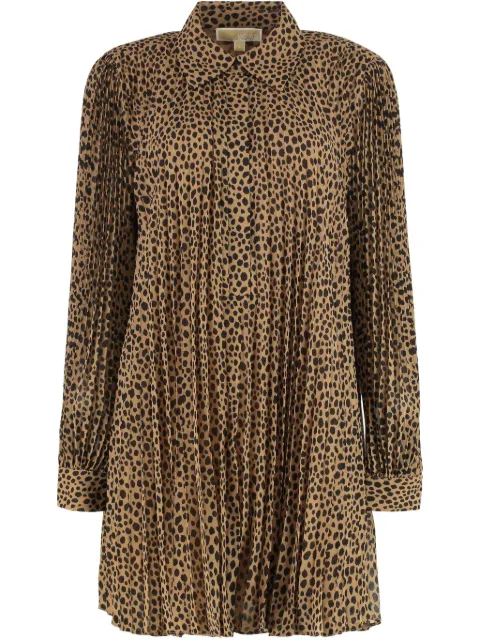 Michael Kors printed pleated dress