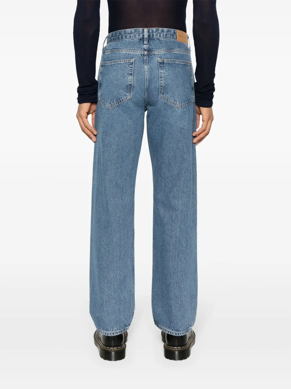 Samsoe & Samsoe Eddie Logo-patch Jeans In Blue