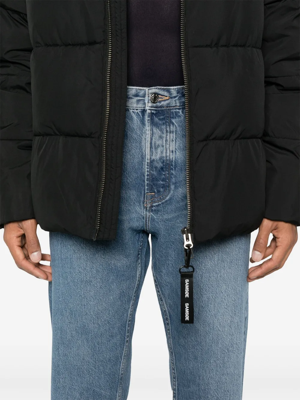 Samsoe & Samsoe Eddie Logo-patch Jeans In Blue