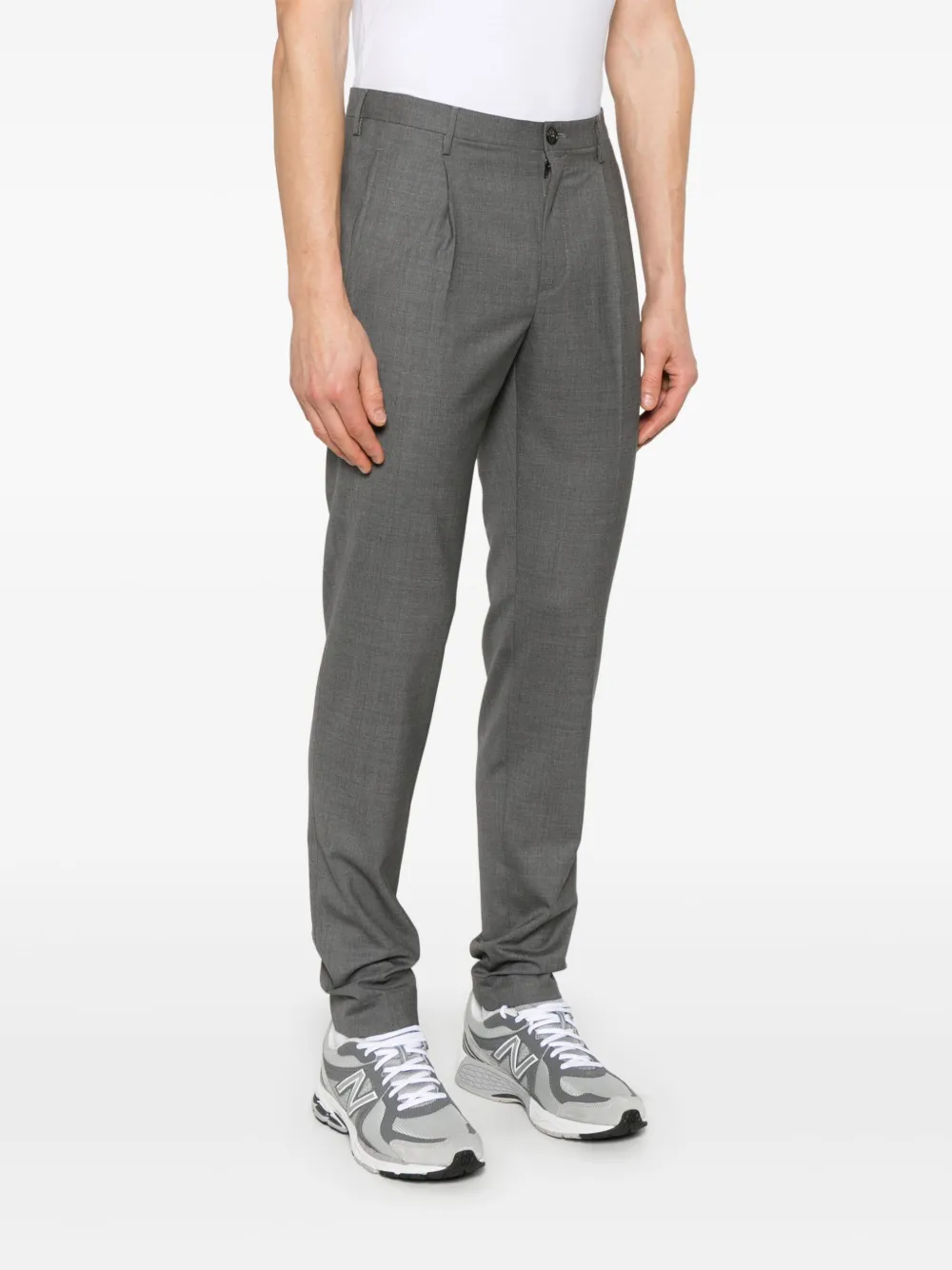 Incotex Broek van scheerwol Grijs