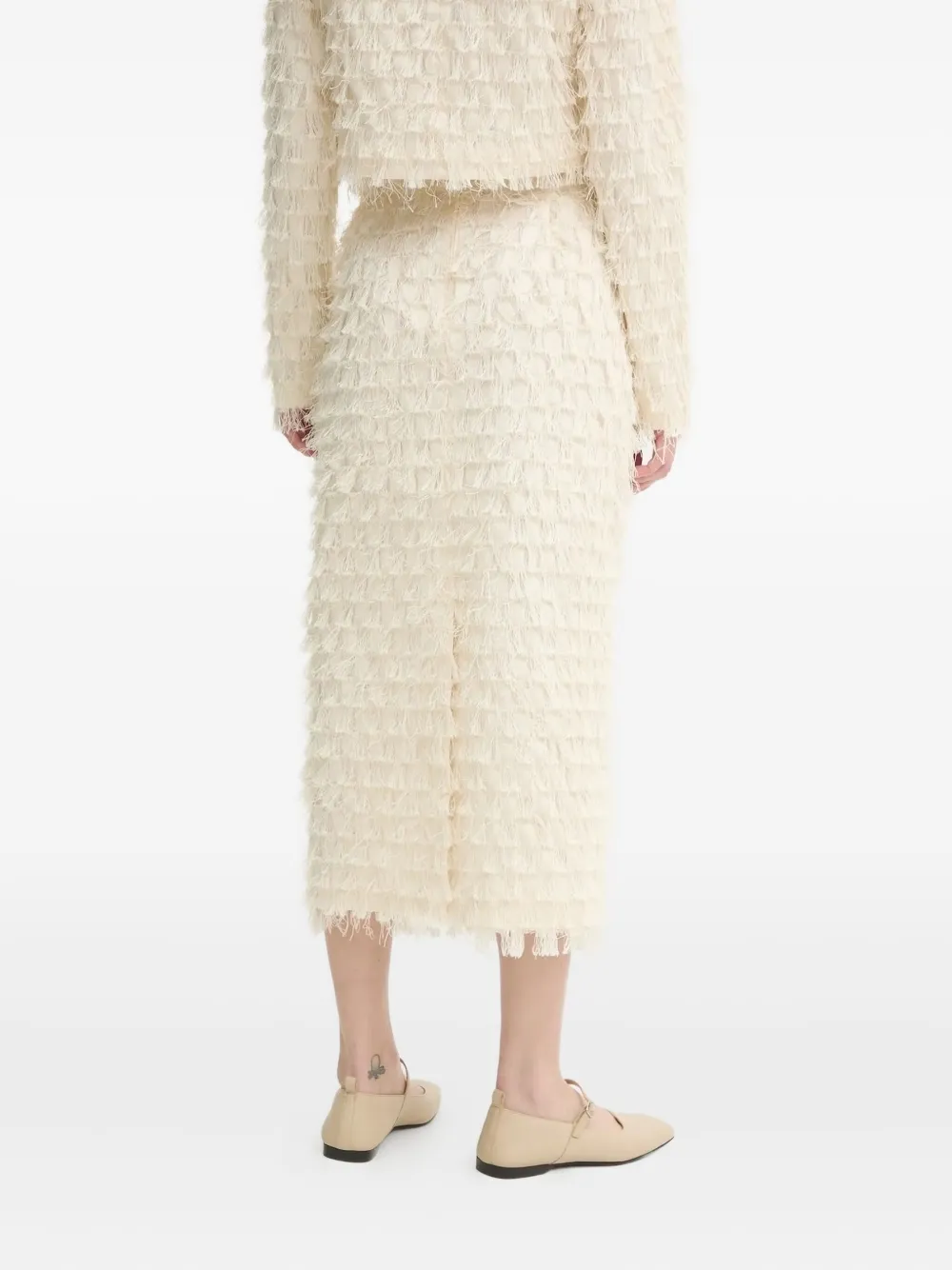 Day Birger Et Mikkelsen Slit Midi Skirt In Neutral