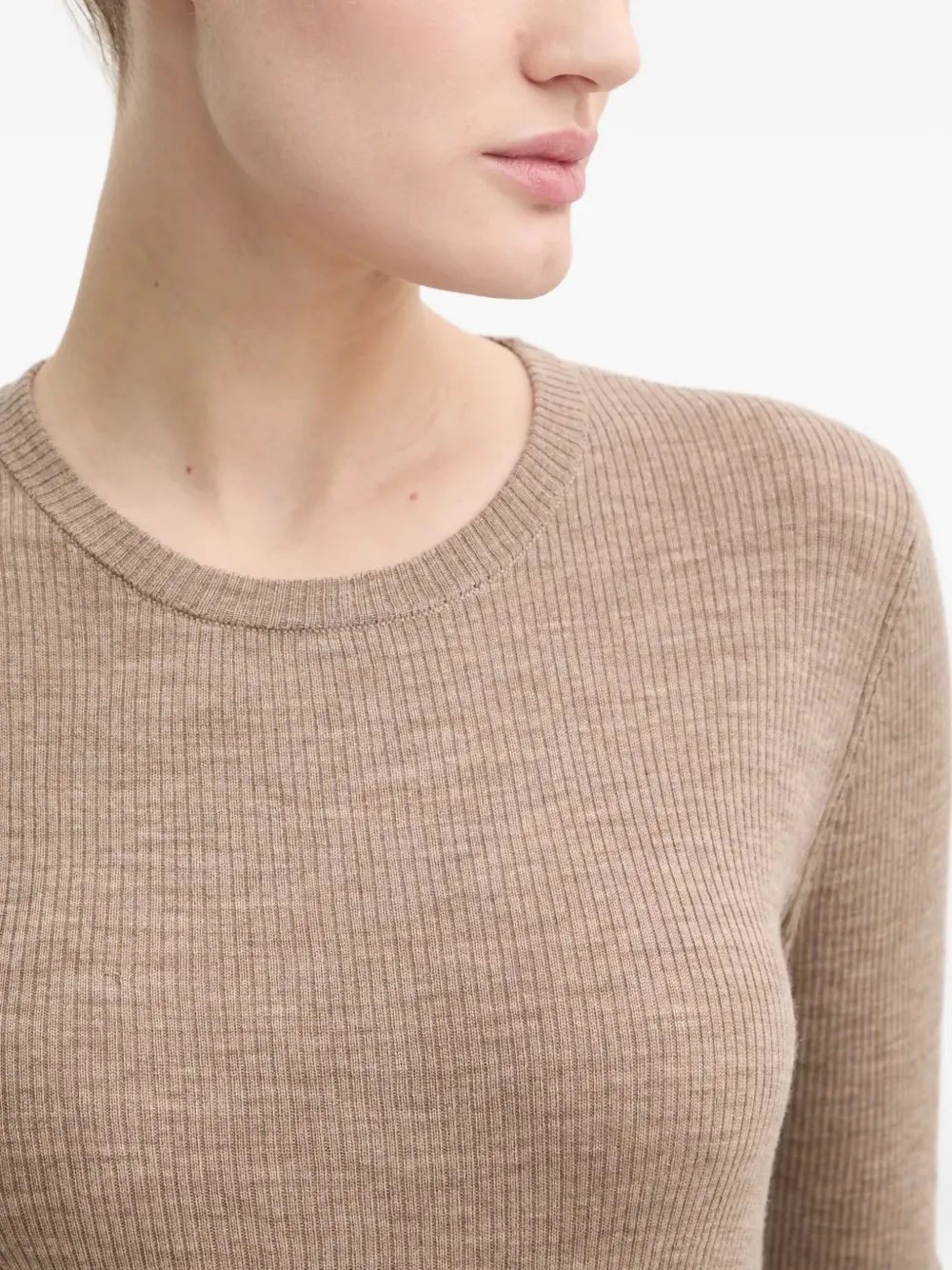 Day Birger Et Mikkelsen Ribbed Wool Top In Brown