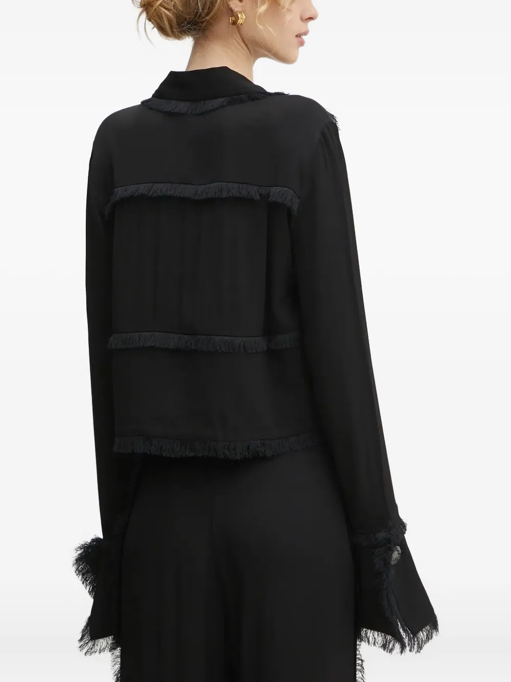 Day Birger Et Mikkelsen Emmie fringed panelled top - Zwart