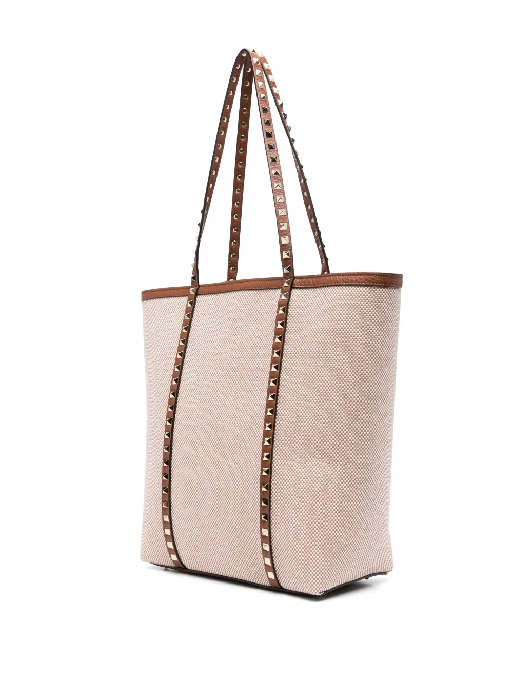 Valentino Garavani Shopper verfraaid met studs Bruin
