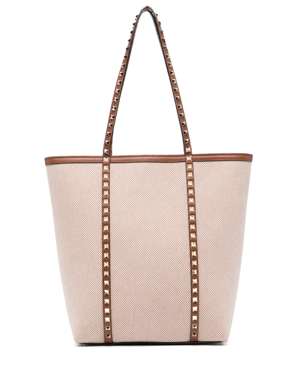 Valentino Garavani Shopper verfraaid met studs Bruin