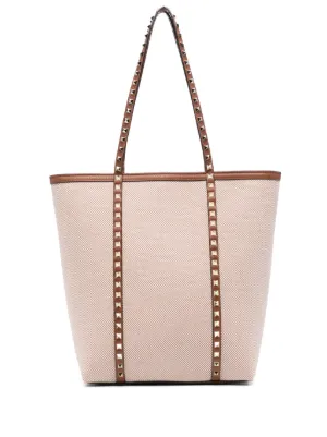 Valentino Garavani ロックスタッズ ショッピングバッグ | ブラウン
