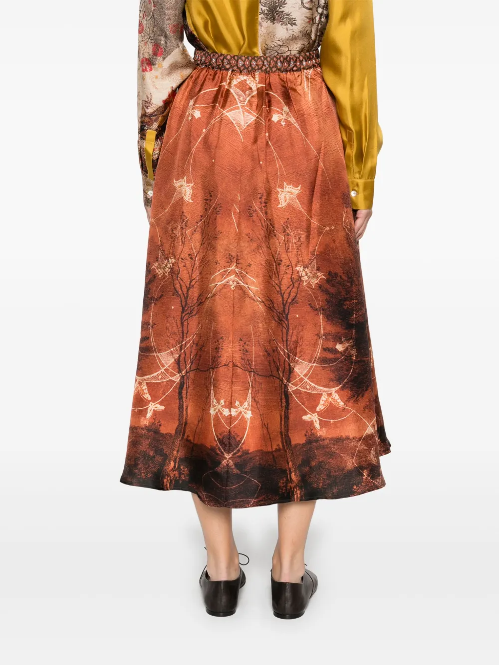 Shop Pierre-louis Mascia Aloe Skirt In 褐色