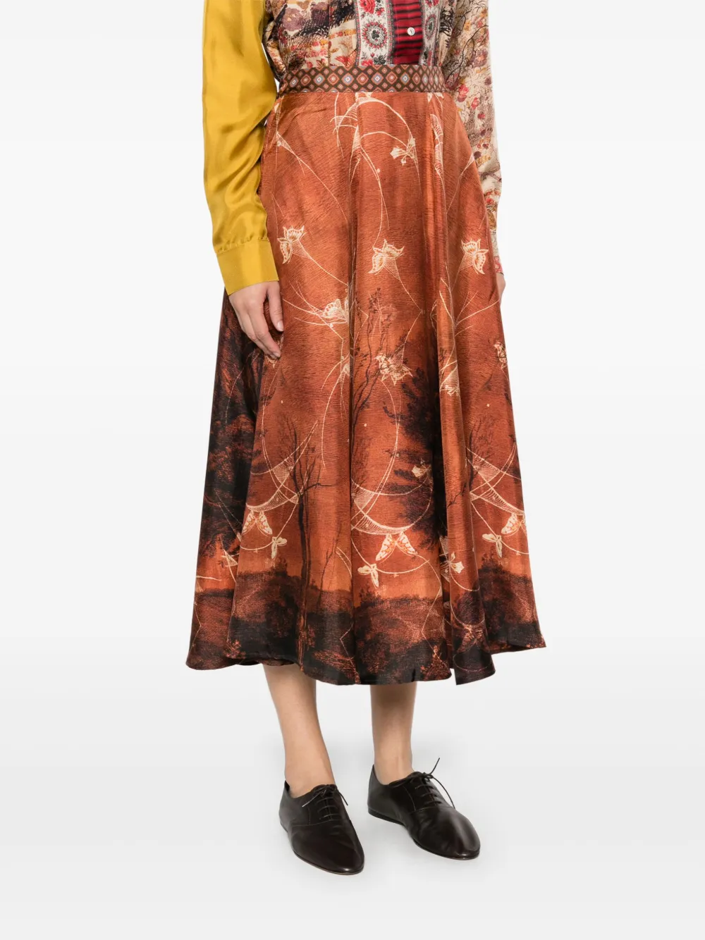Shop Pierre-louis Mascia Aloe Skirt In 褐色
