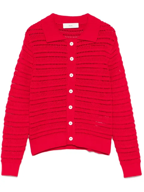 DUNST open-collar cardigan