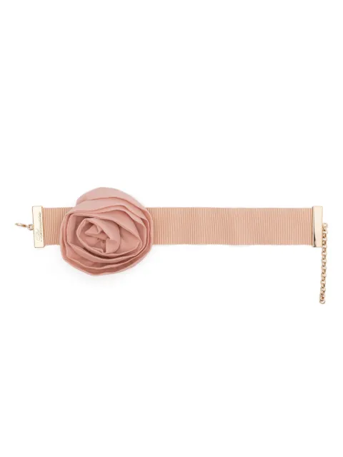 Blumarine collar de georgette con rosa