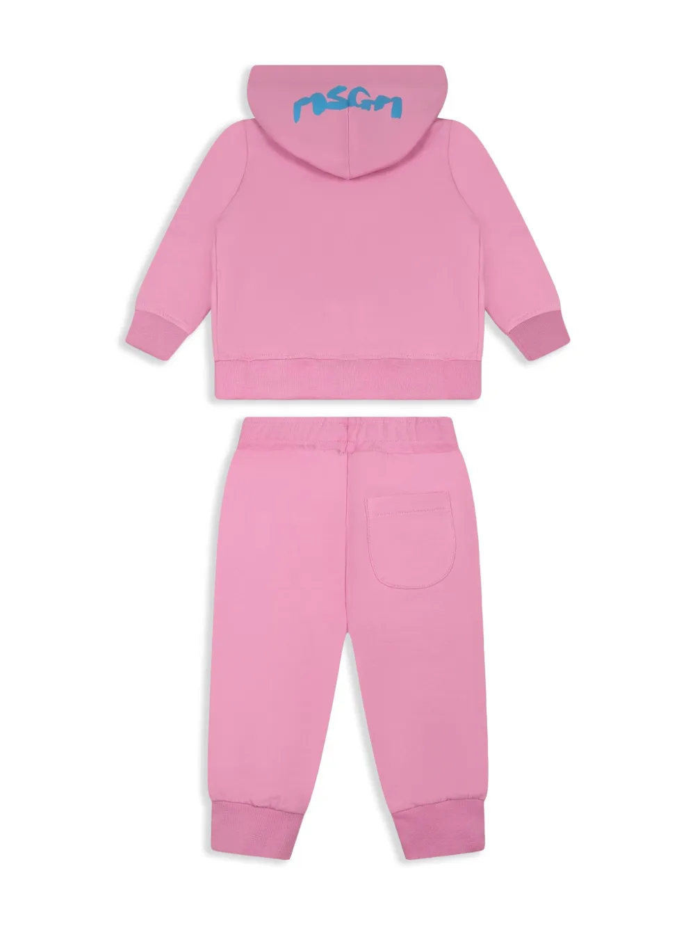 MSGM Kids logo tracksuit set - Roze