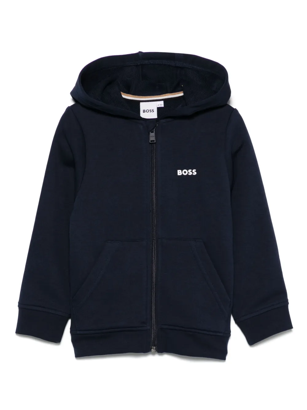 BOSS Kidswear Hoodie met logoprint Blauw