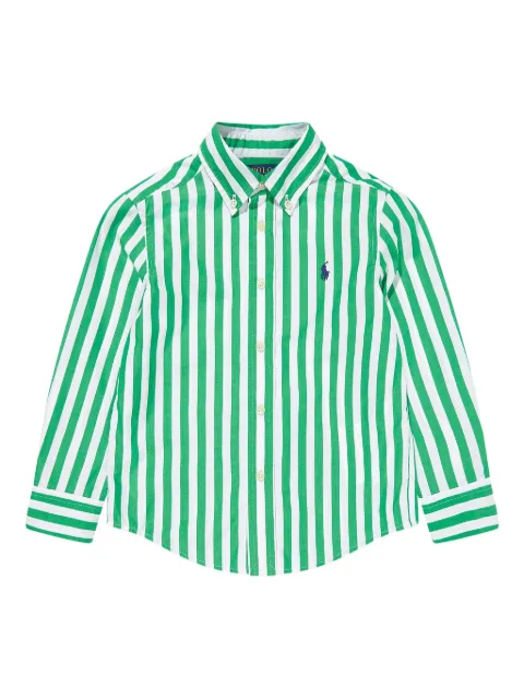 POLO RALPH LAUREN KIDS Camicia in popeline a righe