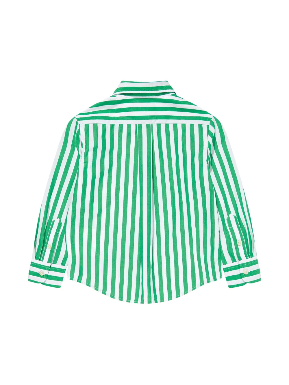 POLO RALPH LAUREN KIDS striped poplin shirt - Groen