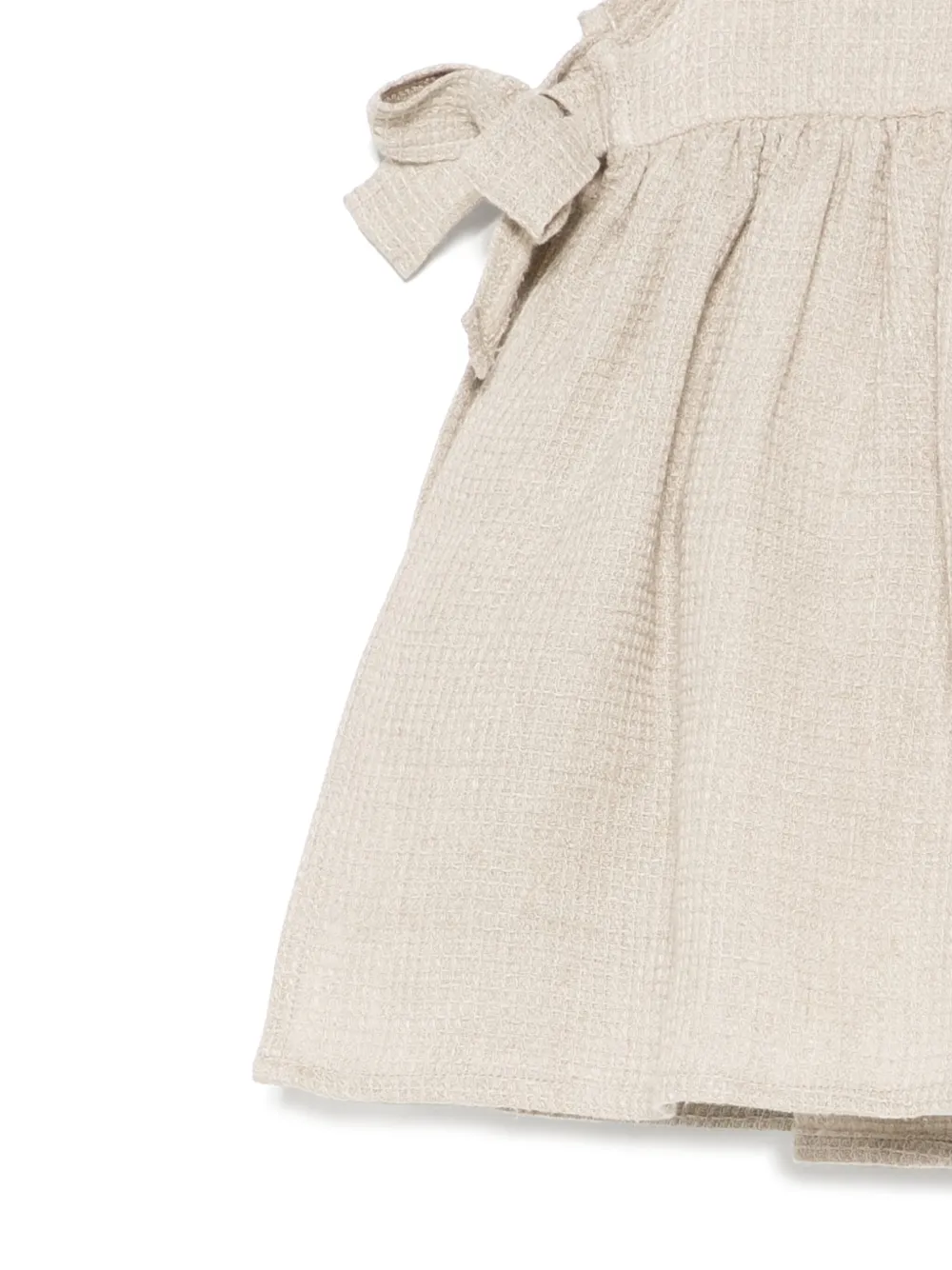 Il Gufo Linnen mouwloze jurk Beige