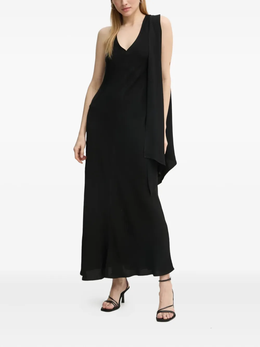 Day Birger Et Mikkelsen V-neck Midi Dress In Black
