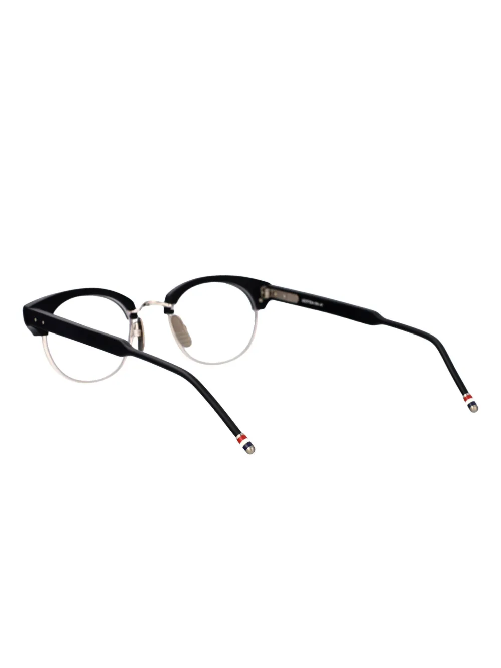 Thom Browne Eyewear Bril met ovalen montuur Zwart