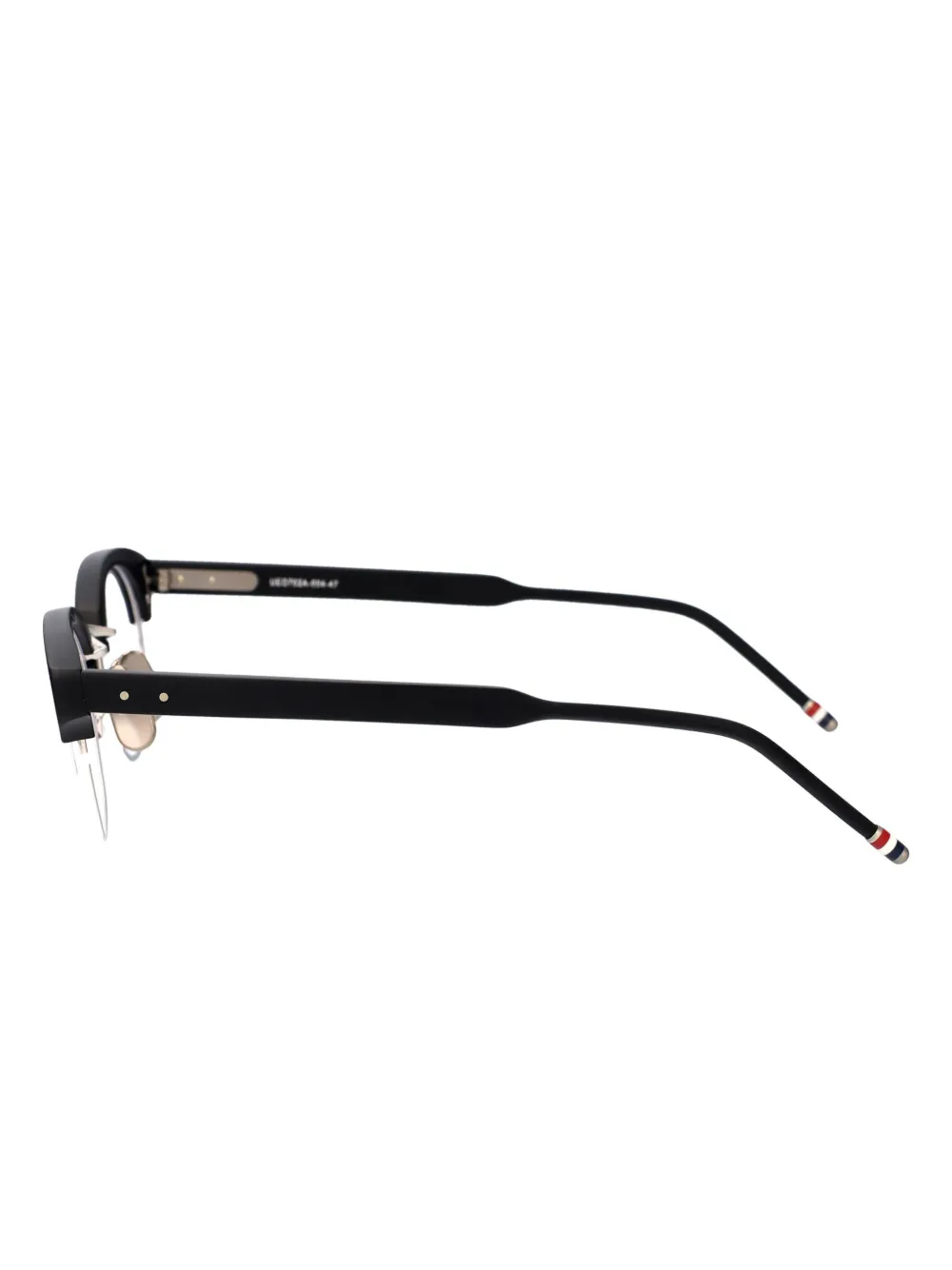 Thom Browne Eyewear Bril met ovalen montuur Zwart