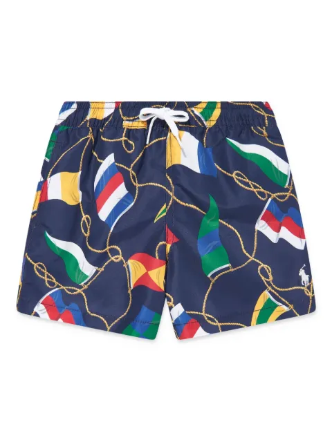 POLO RALPH LAUREN KIDS Signal Flags swim shorts