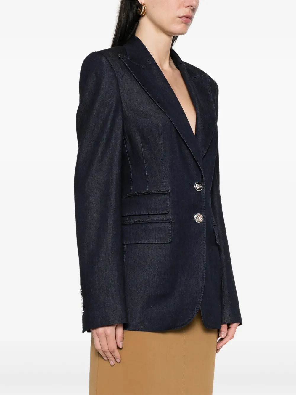 Shop Dolce & Gabbana Denim Blazer In Blue
