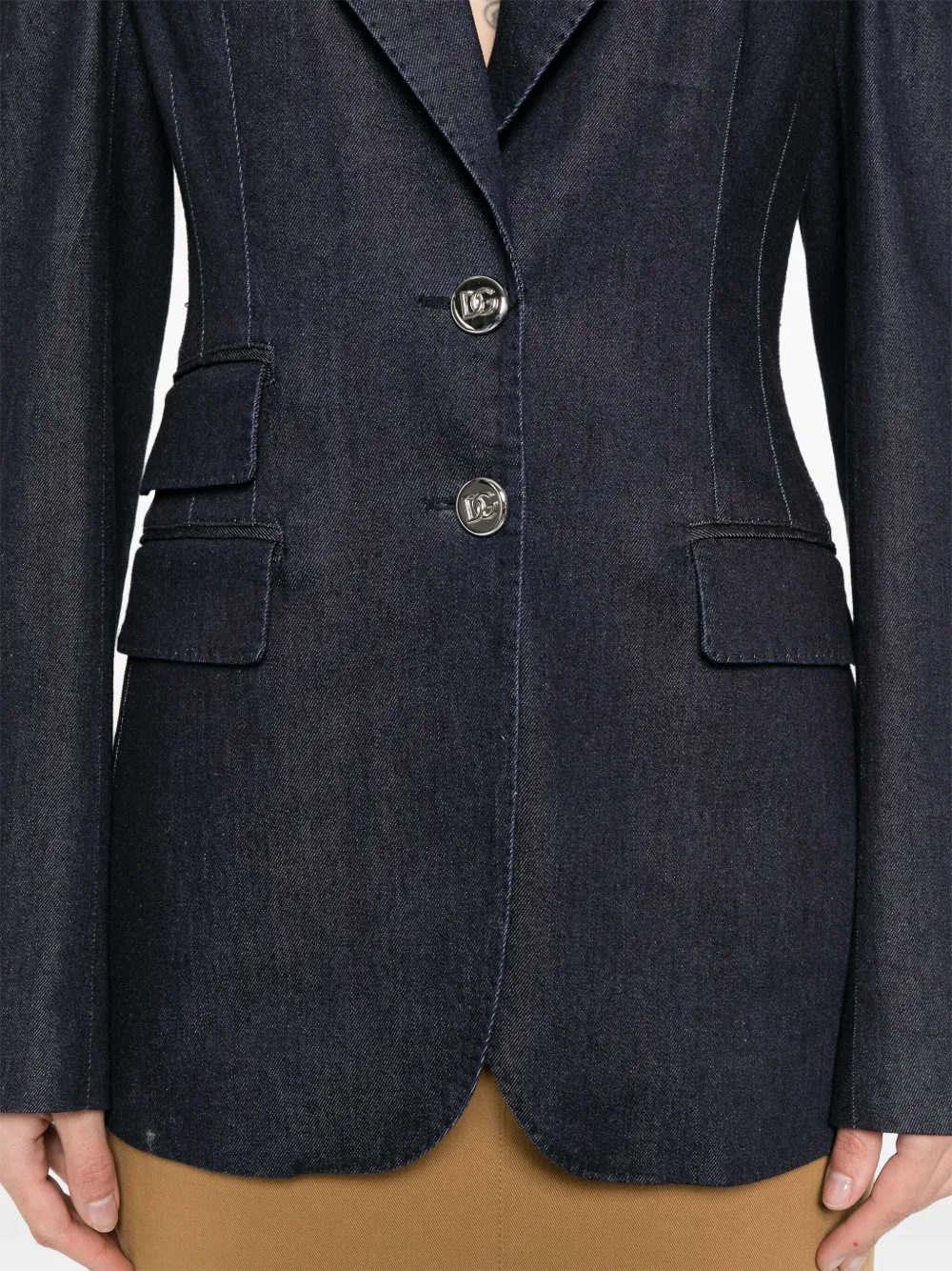 Shop Dolce & Gabbana Denim Blazer In Blue