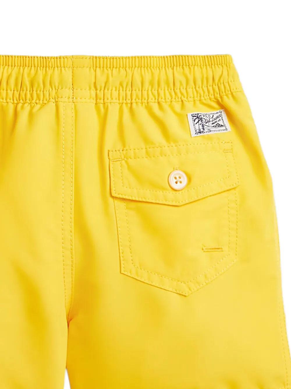 POLO RALPH LAUREN KIDS Shorts met geborduurd logo Geel