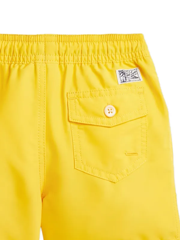 POLO RALPH LAUREN KIDS logo-embroidered Shorts | Yellow POLO RALPH LAUREN KIDS logo-embroidered Shorts | Yellow