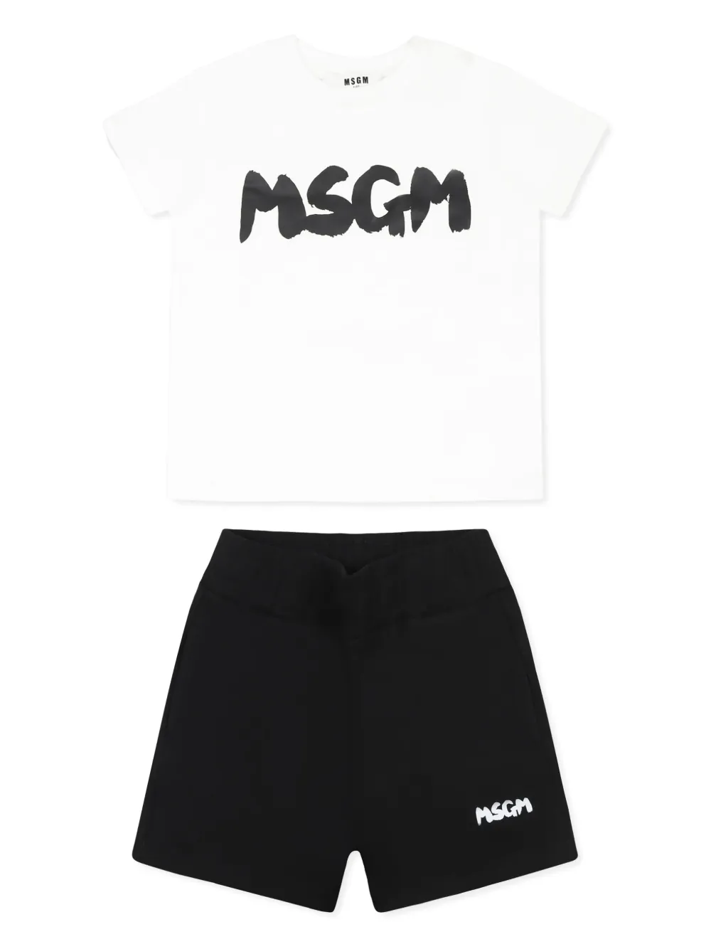 Image 1 of MSGM Kids Conjunto com short em algodão