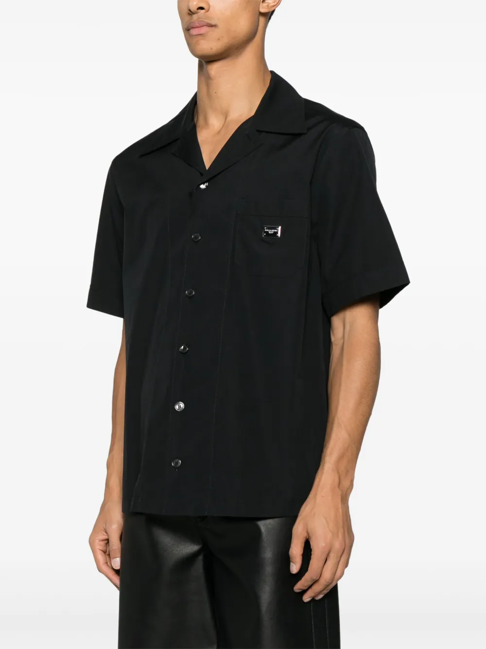 Dolce & Gabbana Overhemd met logoplakkaat Zwart