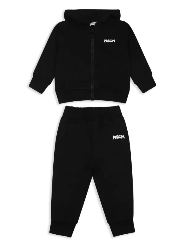 MSGM Kids 棉运动套装| 黑色| FARFETCH CN