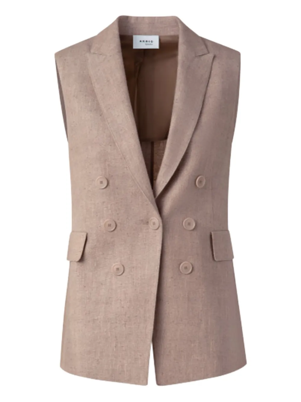 double-breasted sleeveless blazer