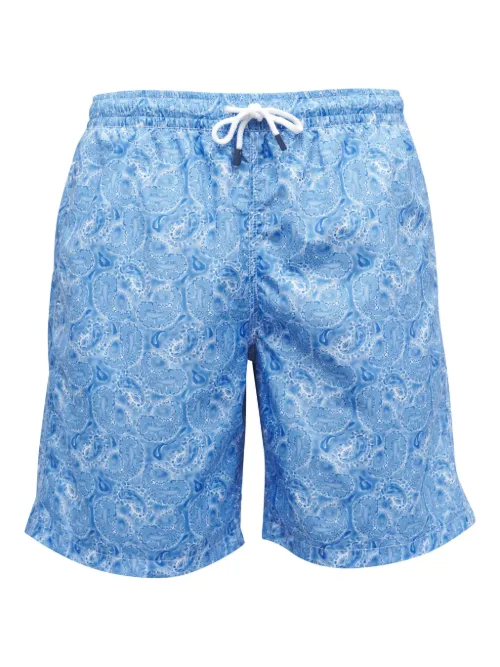 Short de bain à imprimé abstrait - Fedeli - Modalova