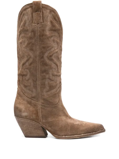Bottines 55 mm en daim - Elena Iachi - Modalova