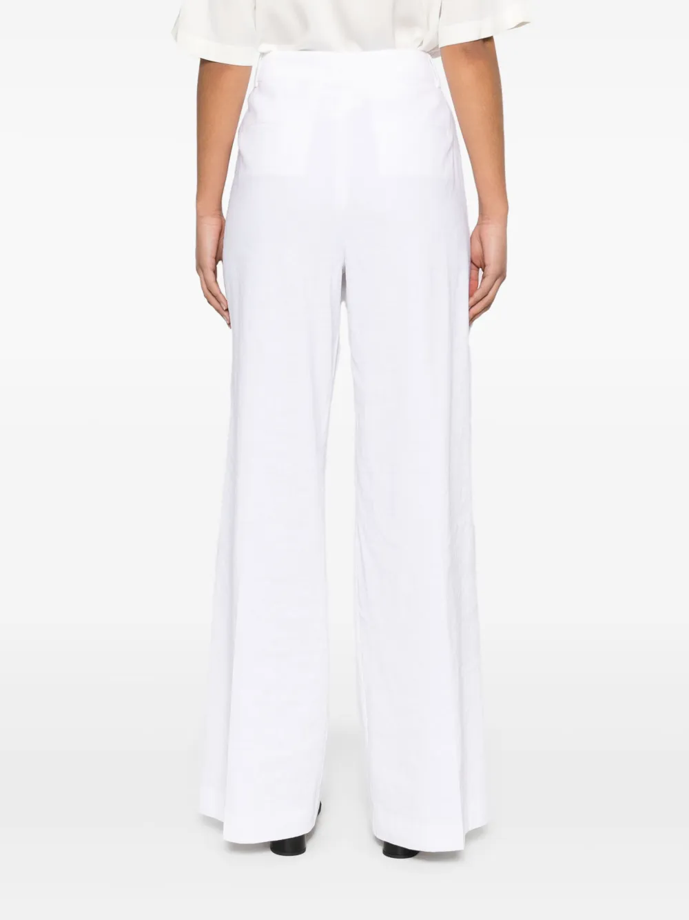 Theory Gekreukte broek Wit