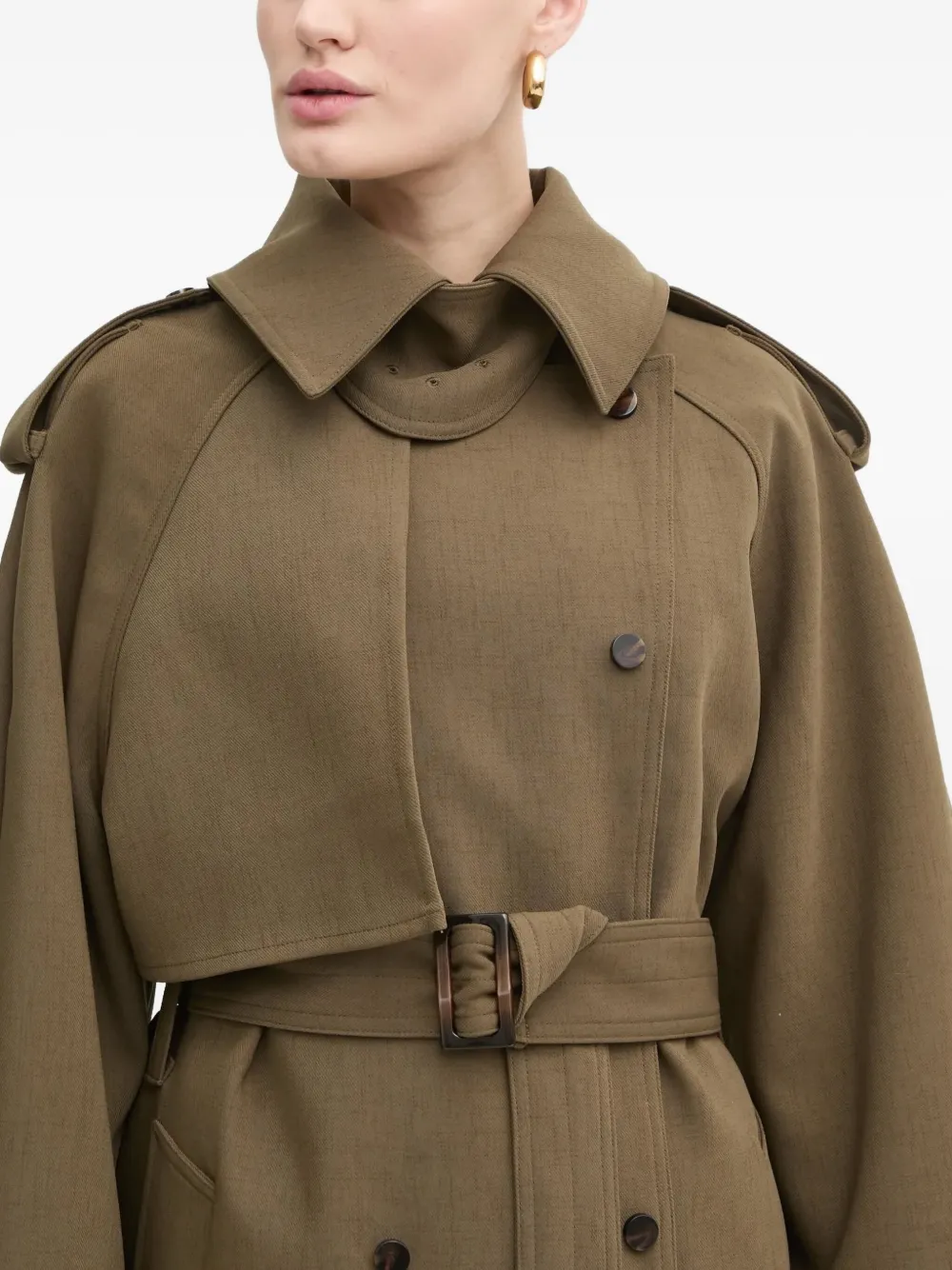 Day Birger Et Mikkelsen Lynn Belted Trench Coat In Green