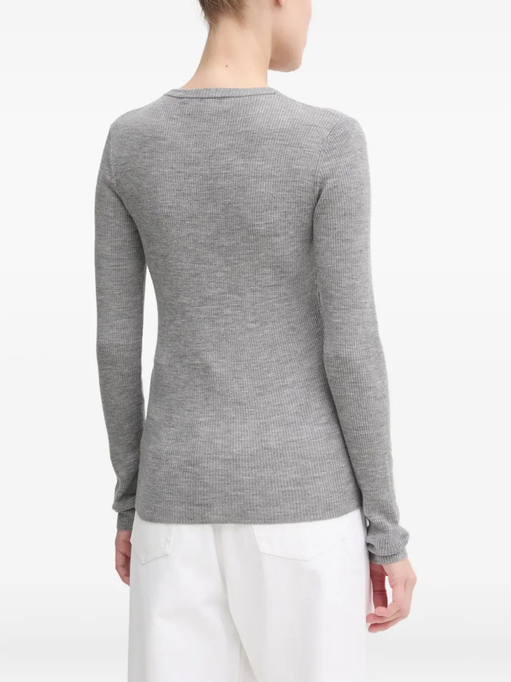 Day Birger Et Mikkelsen Ribbed Long-sleeve Top In Gray