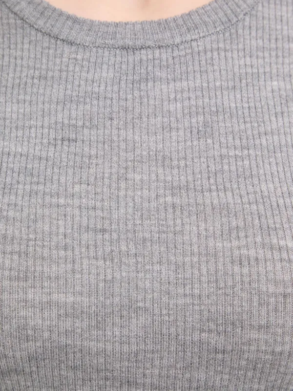  DAY BIRGER ET MIKKELSEN★グレー★グレージュ Day Birger Et Mikkelsen Mariana Ribbed long-sleeve Top