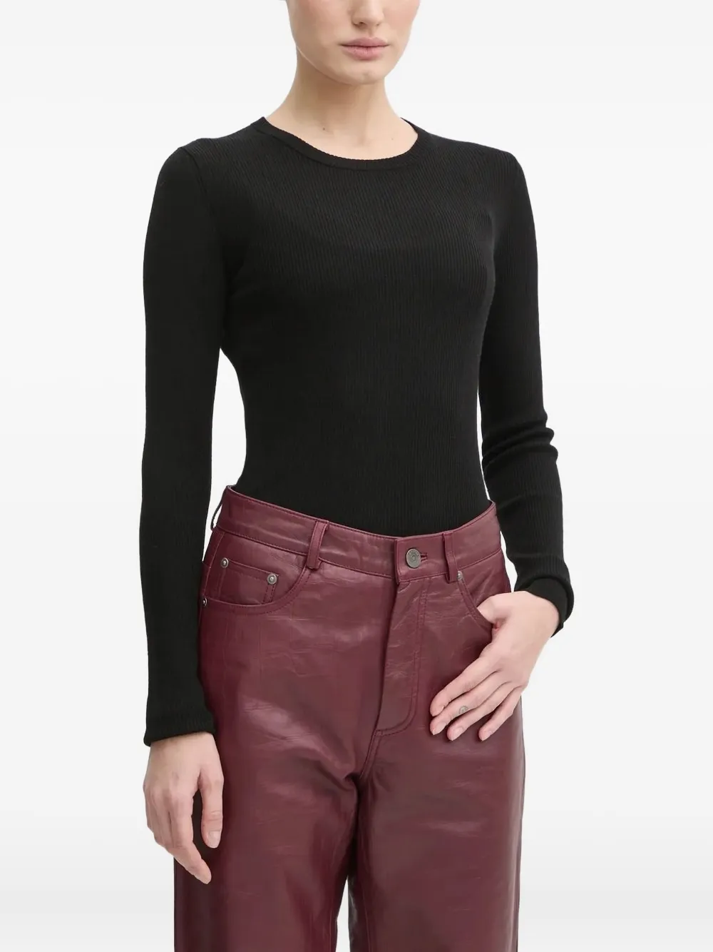 Day Birger Et Mikkelsen ribbed long-sleeve top | Black | Image 1
