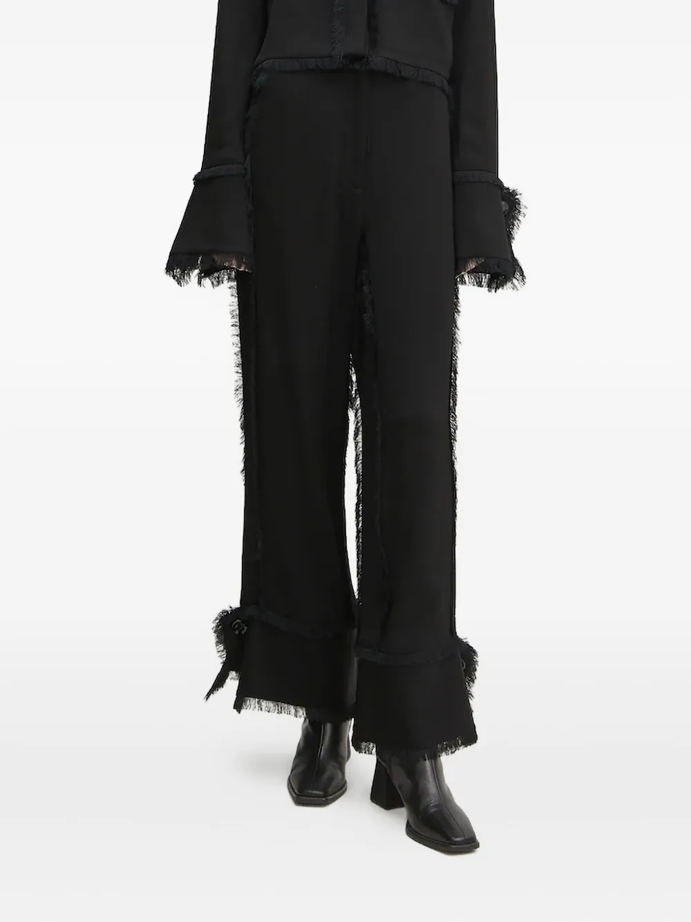 Day Birger Et Mikkelsen fringed panelled trousers | Black | Image 1