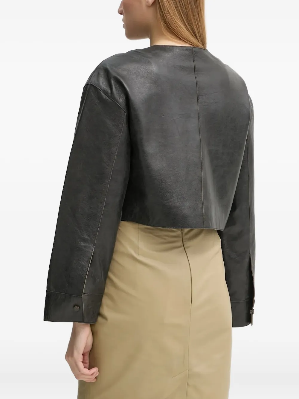 Day Birger Et Mikkelsen Malik cropped leather jacket | Leather Jackets | Image 2