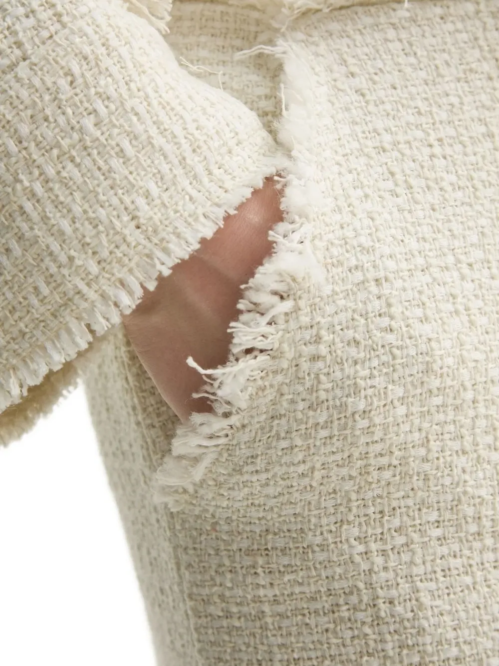 Day Birger Et Mikkelsen Frayed Tweed Midi Skirt In Neutral