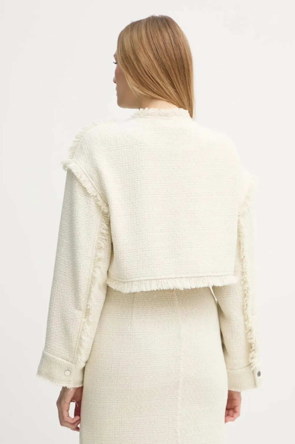 Day Birger Et Mikkelsen Frayed Tweed Jacket In Neutral