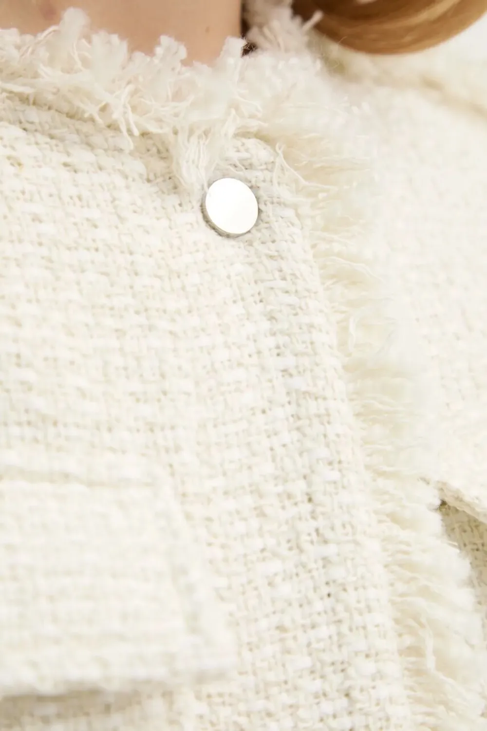Day Birger Et Mikkelsen Frayed Tweed Jacket In Neutral