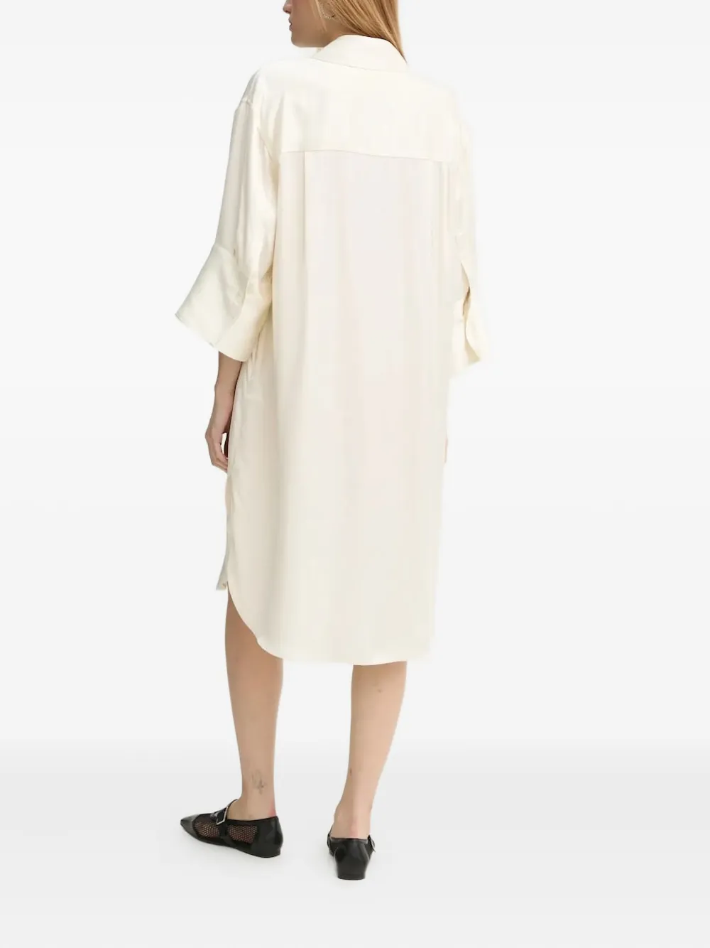 Day Birger Et Mikkelsen Patch-pocket Midi Shirt Dress In Neutral