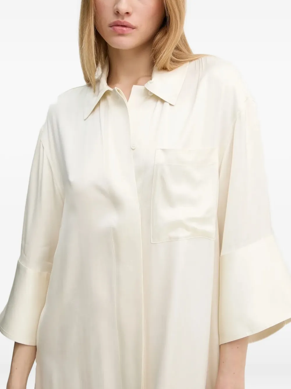 Day Birger Et Mikkelsen Patch-pocket Midi Shirt Dress In Neutral